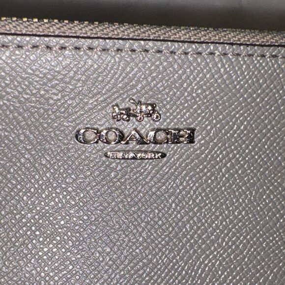 Coach Wristlet Bag Purse Leather Cross Grain Clutch Wallet - Picture 16 of 16